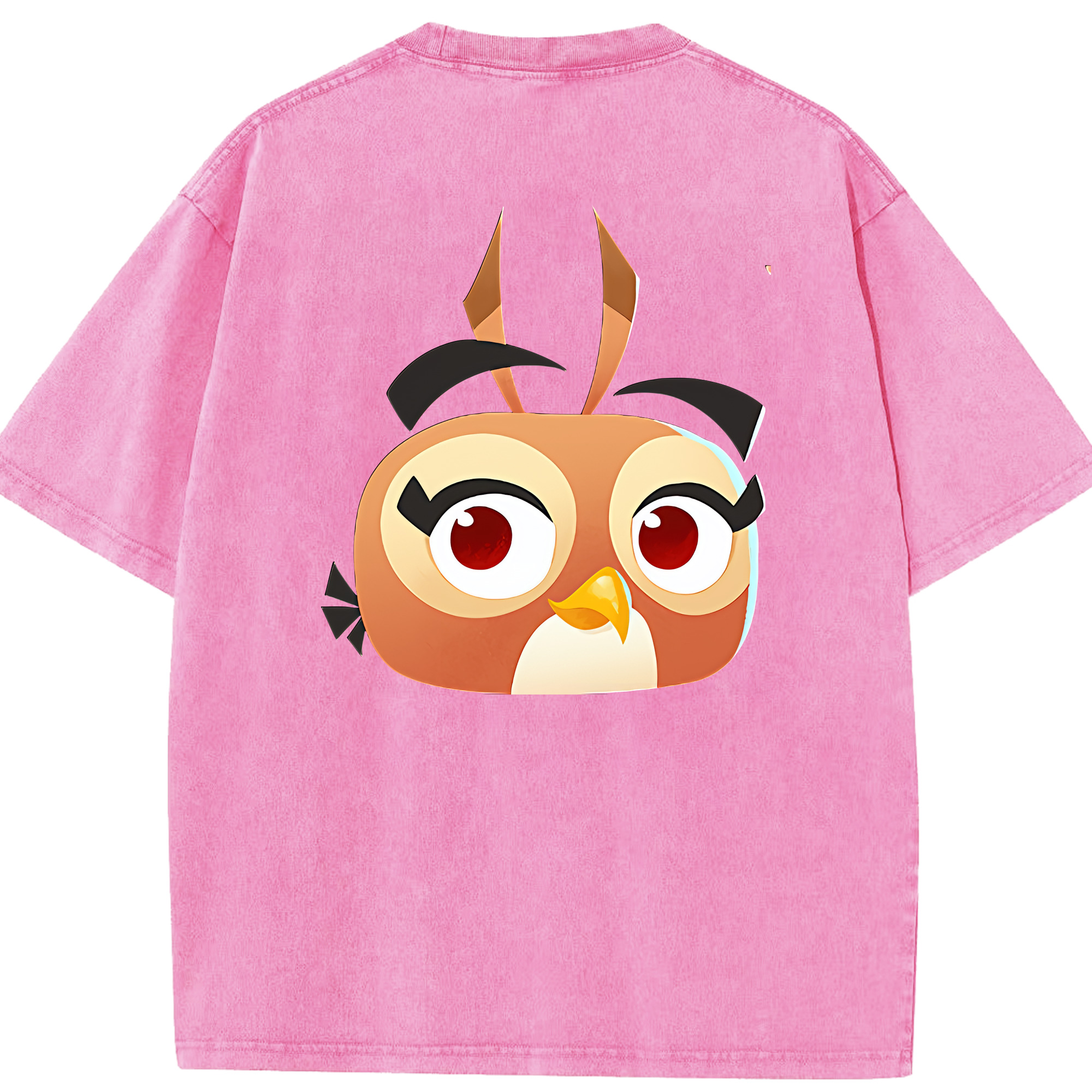 （画像用） Angry Birds アングリーバード 綿100% ヴィンテージ風 半袖Tシャツ（背面プリント）